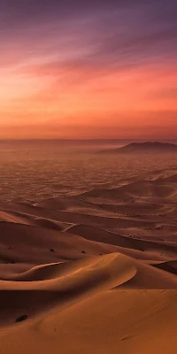 Wallpaper For Phone Desert, Sand, Twilight, Horizon, Sunset