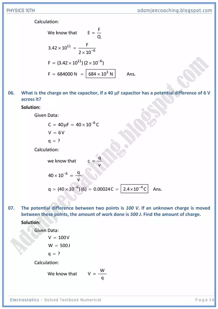 electrostatic-solved-textbook-numericals-physics-10th