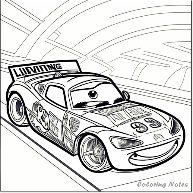 Lightning McQueen, Free coloring pages for kids Cars