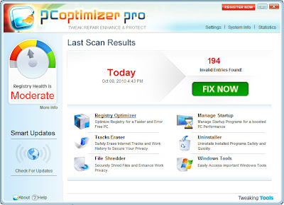 PC Optimizer Pro - Fixes Critical Registry Errors and Improves PC Performance