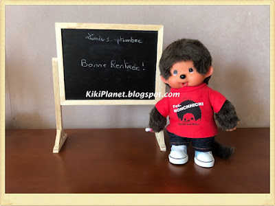 kiki monchhichi vintage miniature tableau noir école fait main handmade dolls accessories 