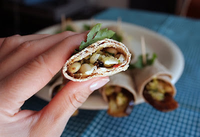 Oppskrift Vegetar Vegan Hvite Bønner Wrap Kokosmasse Aubergine Tapas Tortilla Lefse