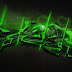 Letters Razer on 3D Graffiti  - Green Colors