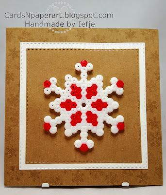 Christmas card with Perler beads