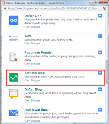 Cara memasang widget jumlah visitor di blog