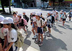 Japanese School Children Himeji Japan