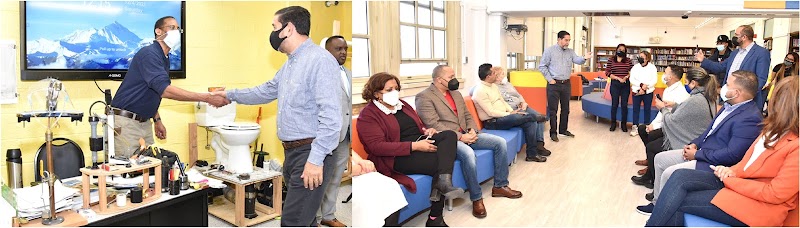 El consul Jáquez y director del INDEX en NY visitan escuela en El Bronx  donde profesores de ADASA imparten  clases de inglés a  dominicanos