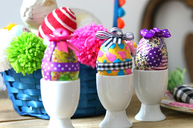 athomewithjemma, handmade, homemade, diy, craft, easy, Easter, Eggs, modgpodge, glue, glitter, 