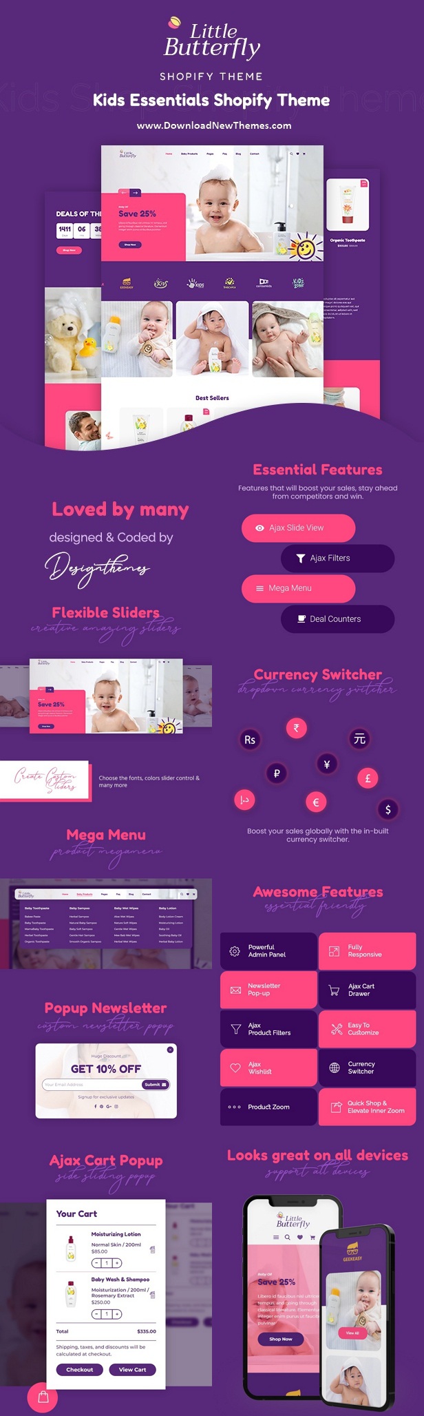 Little Butterfly - Babies Store Shopify Theme Review