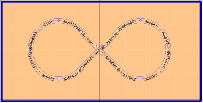 free O gauge model railroad track plan figure 8