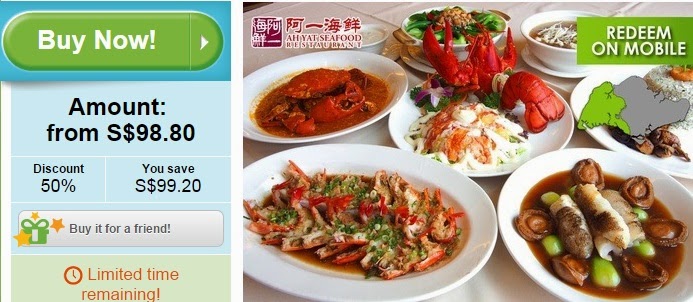 Ah Yat Seafood Restaurant offer, discount, groupon singapore