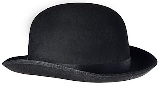 Steampunk black derby hat tall felt bowler 