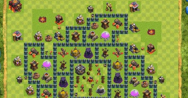 Gambar Base Town Hall Level 10 Clash of Clans - Jagat 