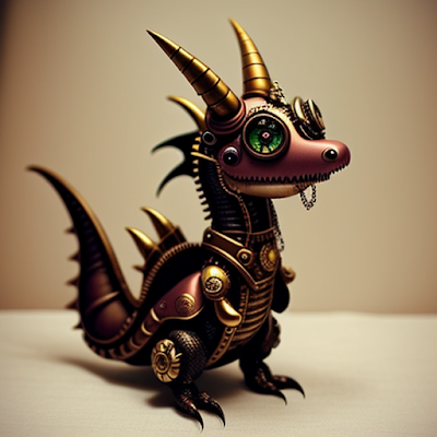 Steampunk Dragon Statue Miniature 3D amazingwallpapersa blogspot com (15)