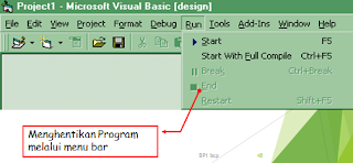 Menghentikan Aplikasi Visual Basic