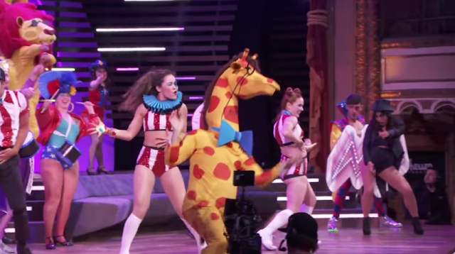 Don't stop me now having a good time Ubisoft E3 2016 human giraffe Just Dance 2017 Orlando tribute