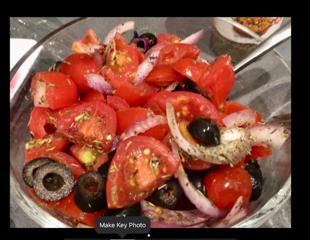 tomato, onion, olives