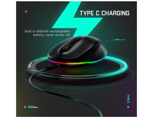 seenda Rechargeable Light Up Wireless Mouse