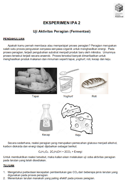 Soal OSN (Olimpiade Sains Nasional) IPA SD Tahun 2018