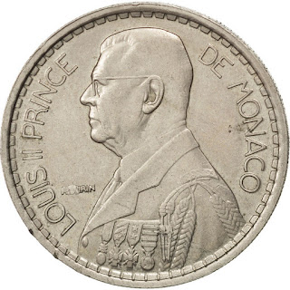 Monaco Coins 20 Francs, Prince Louis II of Monaco