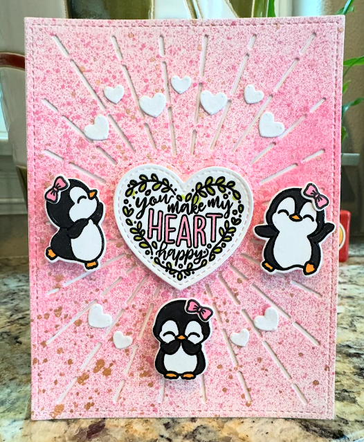 Sunny Studio Stamps: Passionate Penguins Customer Card by Anna Moreno