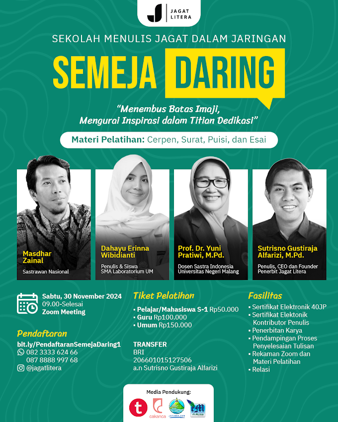  Sekolah Menulis Jagat Dalam Jaringan  (SEMEJA DARING)