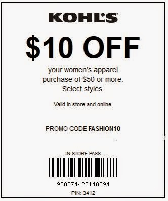 kohls coupons 2018