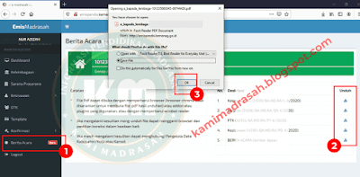 Cara Download dan Cetak BAP Emis Madrasah