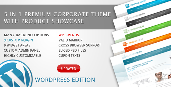RT-Theme 6 Bussiness Theme 5 in 1 For Wordpress - Business Corporate