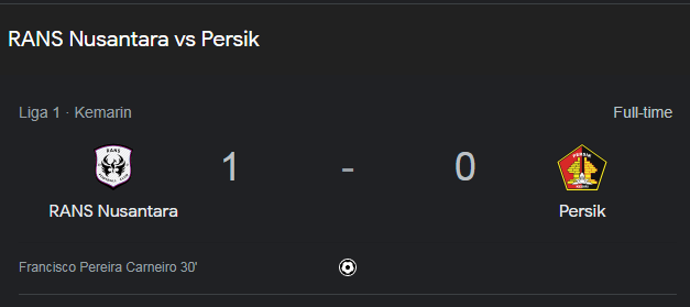 Rans Nusantara FC vs Persik