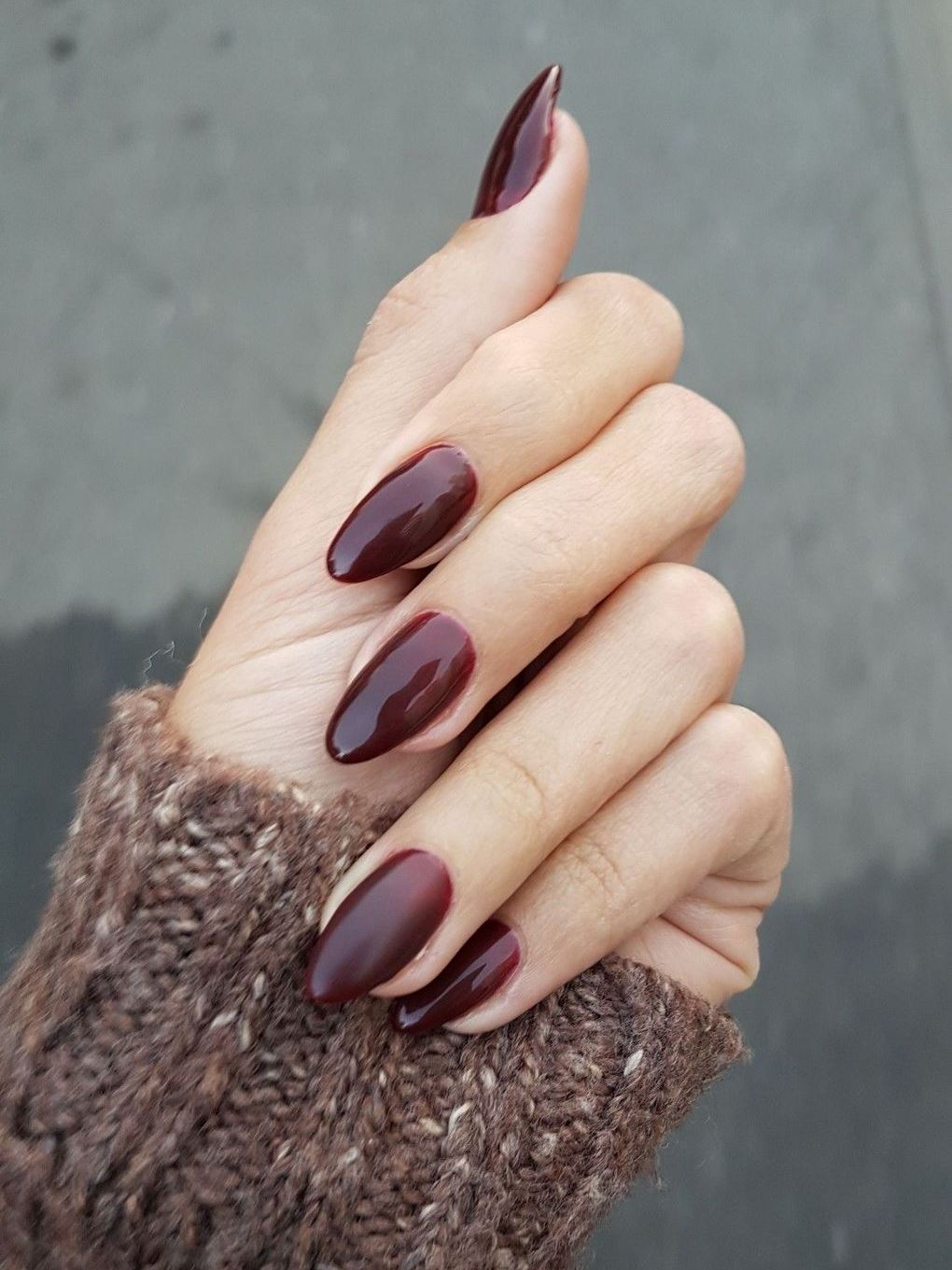 best burgundy nail design idea for this winter