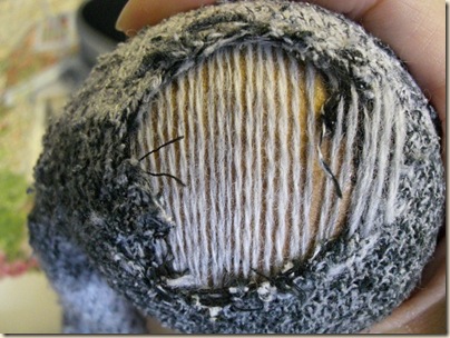 stage 1 of Soumak weaving
