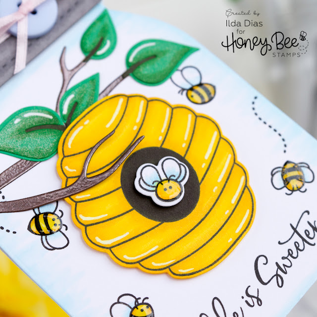 Mason Jar Bee Hive Friendship Card for BEE BOLD Blog Hop by ilovedoingallthingscrafty