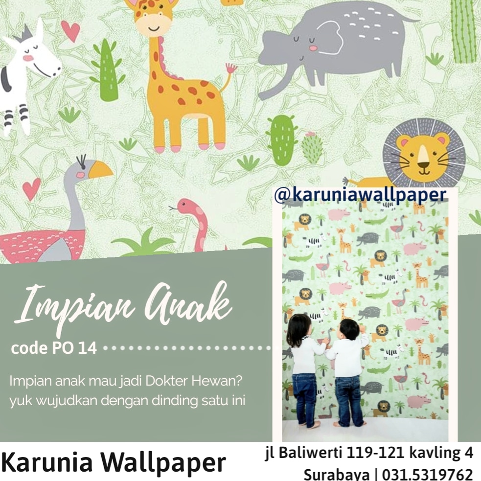 jual dinding wallpaper kartun