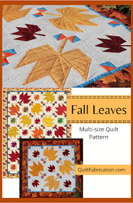 fall maple leaves in two sizes for pattern by QuiltFabrication