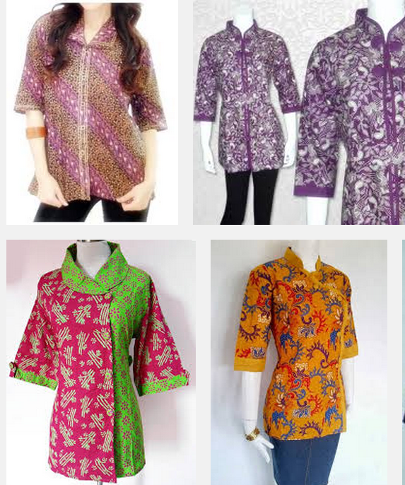  Model  baju  batik  kerja untuk  wanita  gemuk  ibu hamil guru  