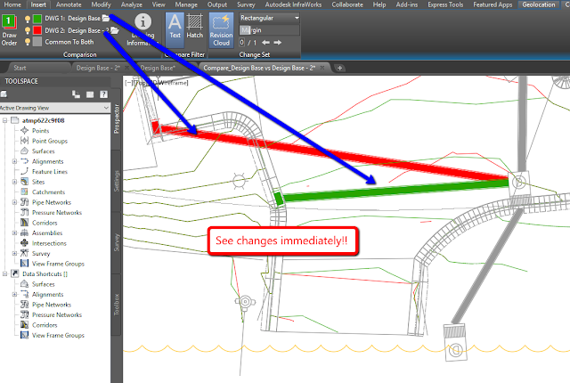 DWG Comparison in Civil 3D