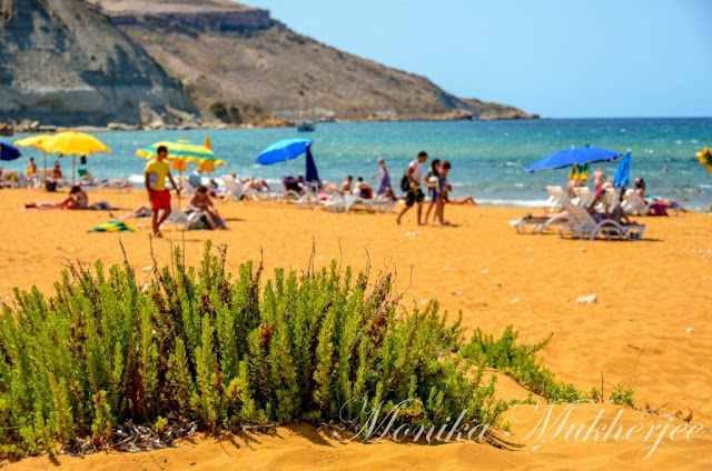 Ramla Bay Red Beach Gozo Malta by Monika Mukherjee