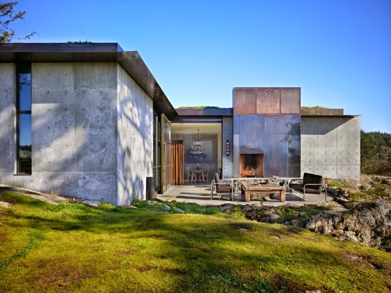 Modern Rock House terrace and lounge
