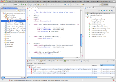 Hibernate Validator Annotation Processor in Eclipse IDE