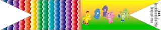 Care Bears with Rainbow Food Toppers or Flags