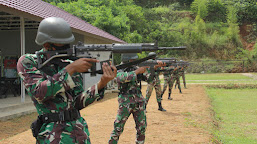 Prajurit Yonif 7 Marinir Melaksanakan LPD/ LPK TW II TA 2020 Materi Menembak Laras Panjang