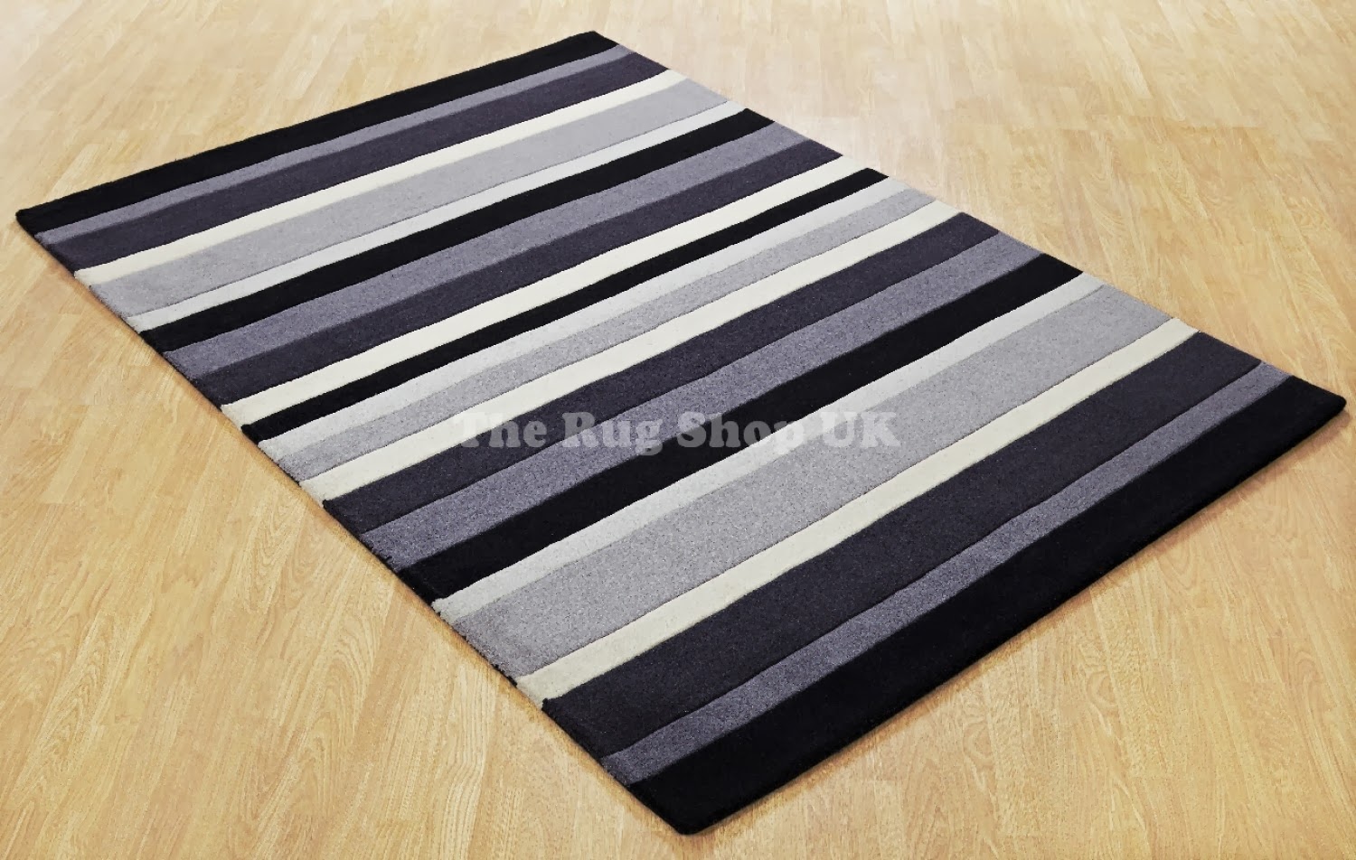 OW-Stripes Charcoal Contemporary Rug