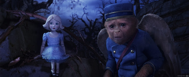 Joey King as China Girl and Zach Braff as Finley in Oz the Great and Powerful (2013)