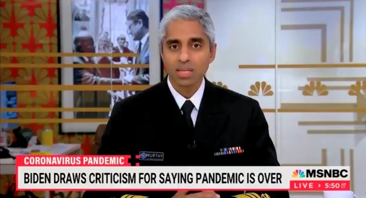 US Surgeon General Vivek Murthy Contradicts Joe Biden, Says the Covid Pandemic is Not Over (VIDEO)