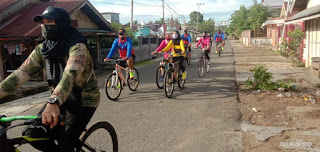 Tingkatkan Imun, Subdenpom XII/2-5 Buntok Gowes Bareng Masyarakat