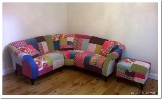 lounge area DFS Shout Corner Sette and pouffe