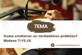 Como conhecer os verdadeiros profetas? Mateus 7:15,16