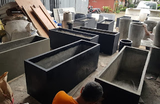 gambar pot semen beton