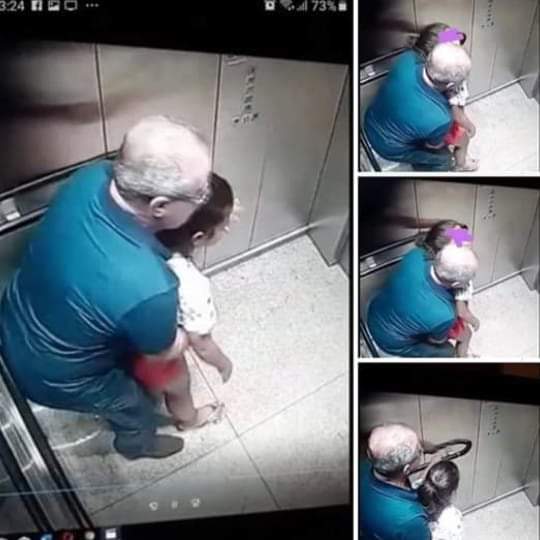 Câmeras de segurança flagram homem estuprando afilhada em elevador